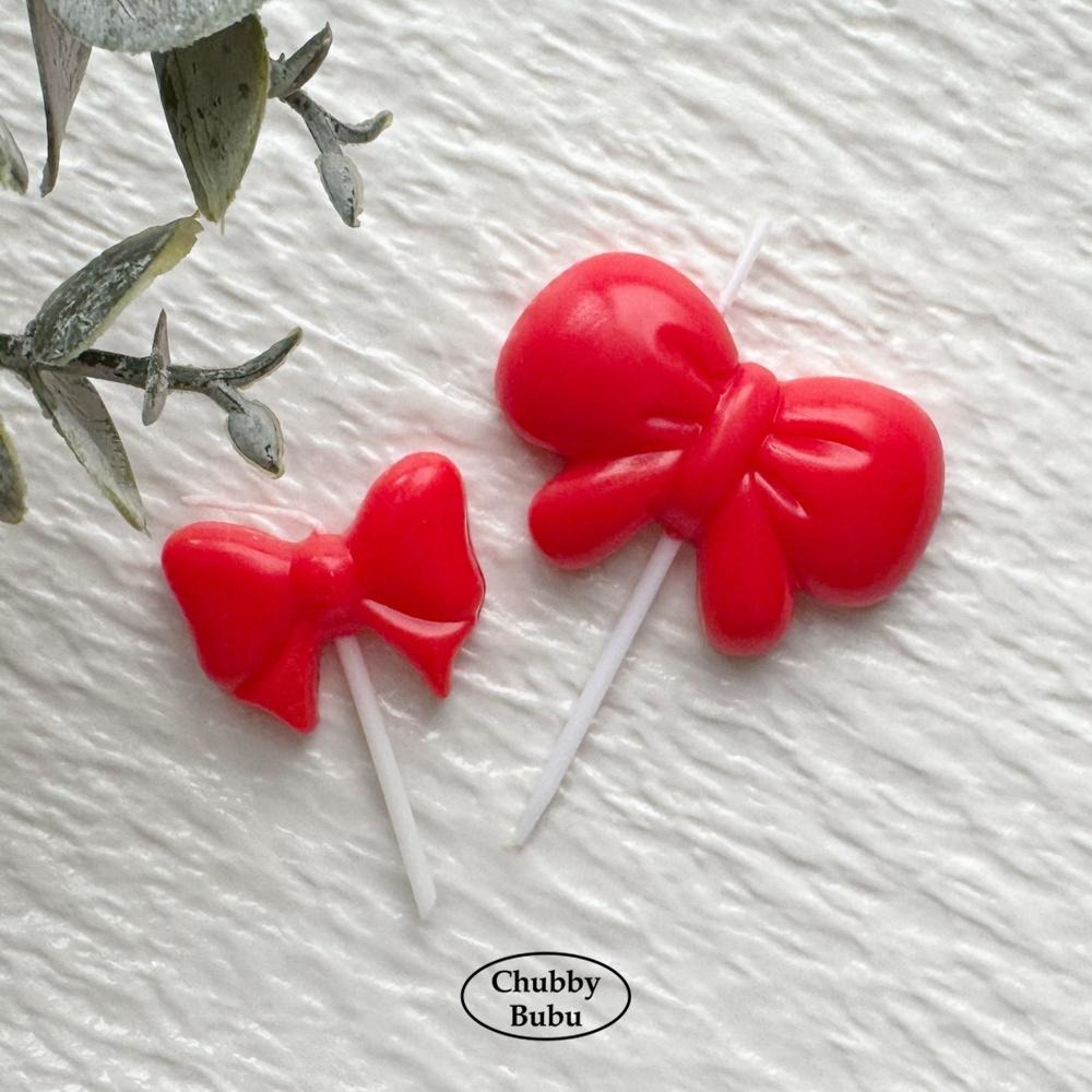 蝴蝶結蠟燭🎀 胖嘟嘟蝴蝶結生日蠟燭 甜酷黑 ✿ 巧比咘咘 ᴄʜᴜʙʙʏ ʙᴜʙᴜ-細節圖3