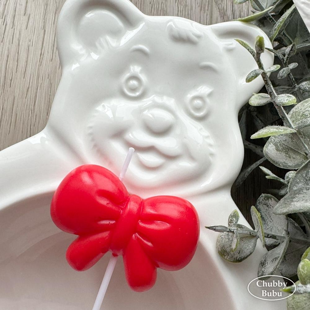 蝴蝶結蠟燭🎀 胖嘟嘟蝴蝶結生日蠟燭 甜酷黑 ✿ 巧比咘咘 ᴄʜᴜʙʙʏ ʙᴜʙᴜ-細節圖6