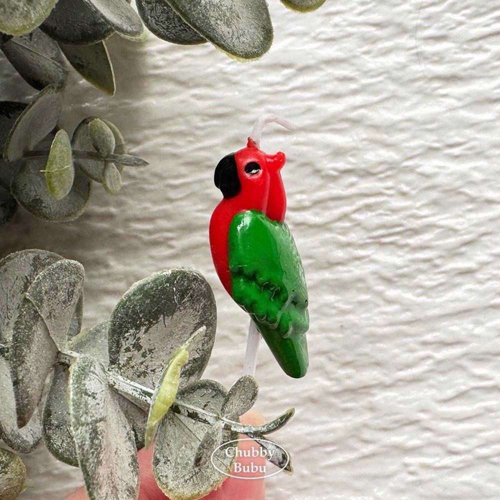 鸚鵡蠟燭🦜 森林小鳥蠟燭 情侶鸚鵡生日蠟燭-細節圖2