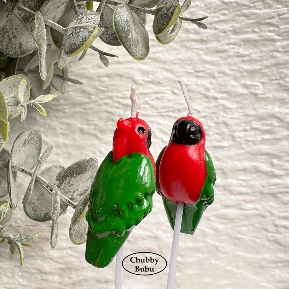 鸚鵡蠟燭🦜 森林小鳥蠟燭 情侶鸚鵡生日蠟燭-細節圖3