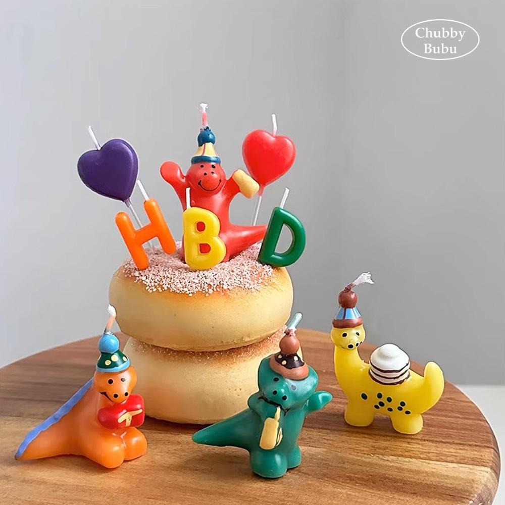 可選色🎉歡樂恐龍派對 恐龍蠟燭 手繪生日蠟燭 蛋糕裝飾蠟燭 ✿ 巧比咘咘 ᴄʜᴜʙʙʏ ʙᴜʙᴜ-細節圖4