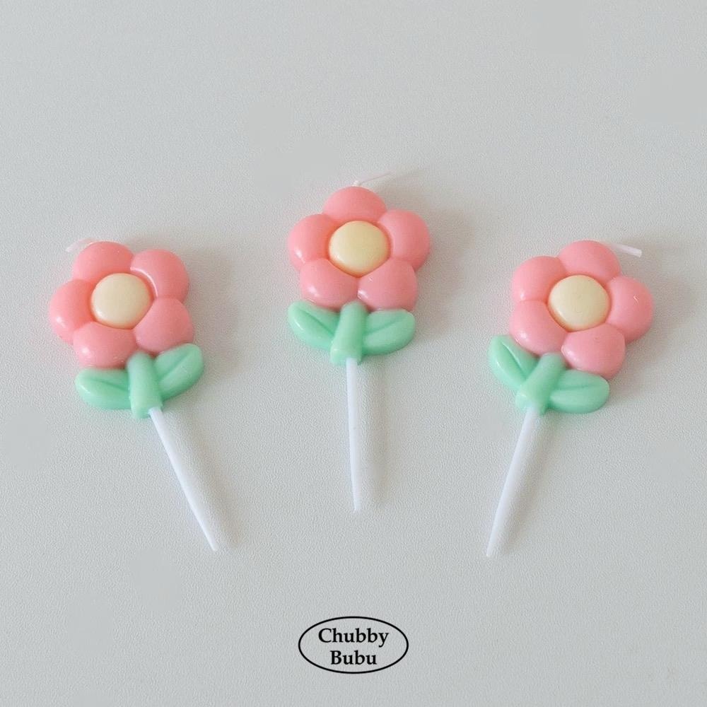 韓系彩色小花蠟燭 🌸 雛菊 鬱金香 祝福花朵生日蠟燭-細節圖4