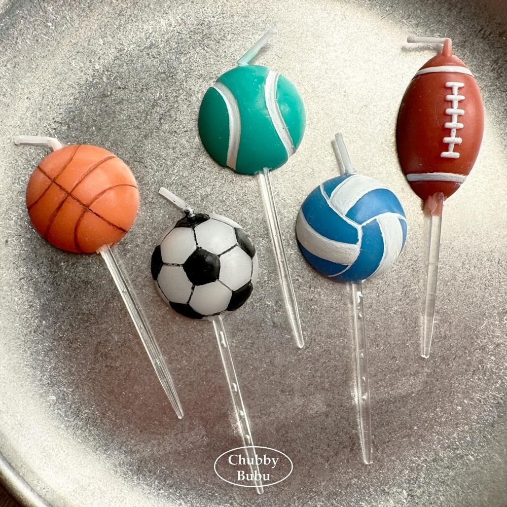 各種球類蠟燭⚽️ 生日蠟燭 派對蠟燭 籃球/足球/網球/排球/橄欖球蠟燭-細節圖4