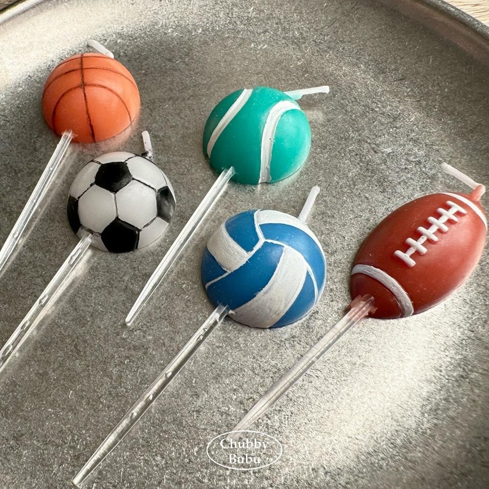 各種球類蠟燭⚽️ 生日蠟燭 派對蠟燭 籃球/足球/網球/排球/橄欖球蠟燭-細節圖5