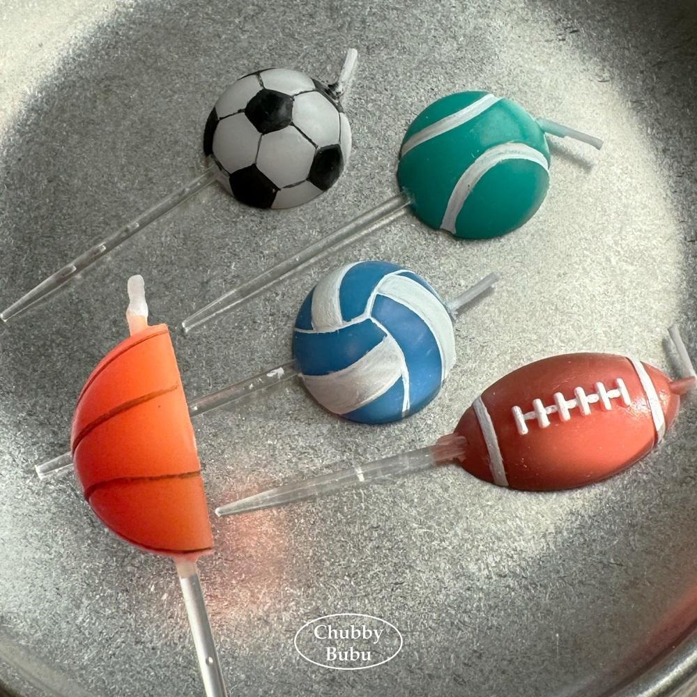 各種球類蠟燭⚽️ 生日蠟燭 派對蠟燭 籃球/足球/網球/排球/橄欖球蠟燭-細節圖6