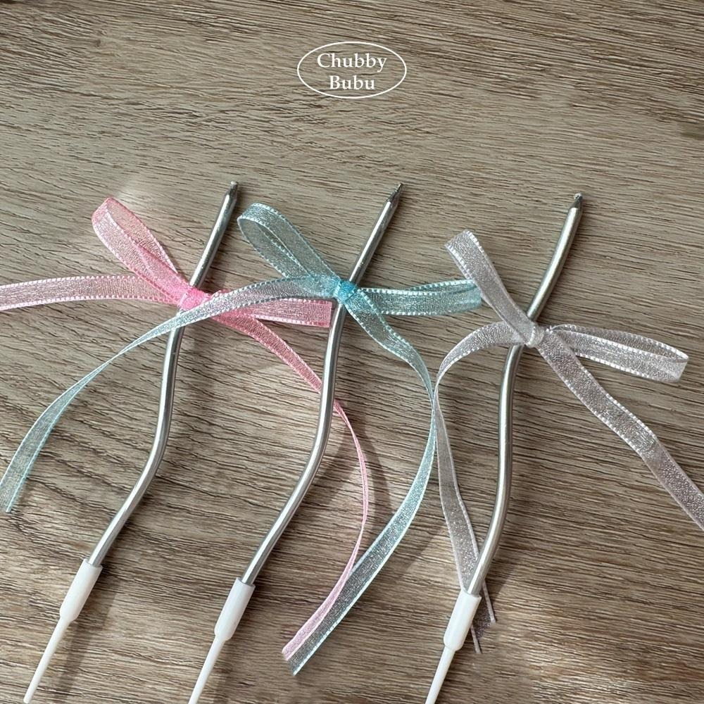 韓系ins大熱款🎀 透明感緞帶蝴蝶結蠟燭 纖細蠟燭 生日蠟燭 芭蕾風造型蠟燭-細節圖4