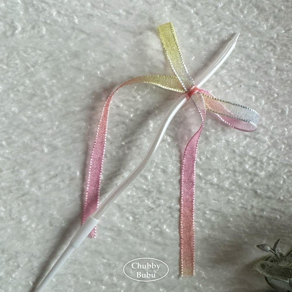 韓系ins大熱款🎀 透明感緞帶蝴蝶結蠟燭 纖細蠟燭 生日蠟燭 芭蕾風造型蠟燭-細節圖5
