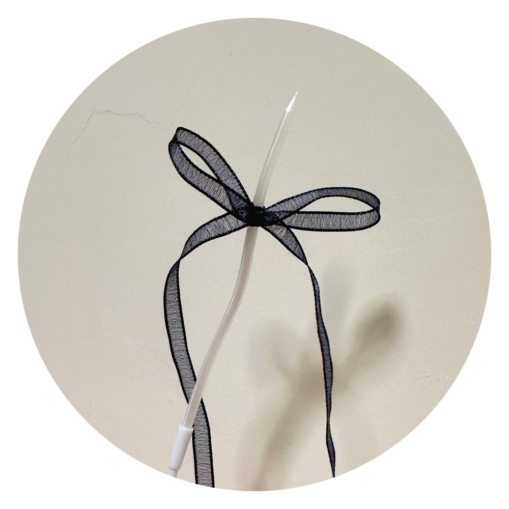 韓系ins大熱款🎀 透明感緞帶蝴蝶結蠟燭 纖細蠟燭 生日蠟燭 芭蕾風造型蠟燭-規格圖5