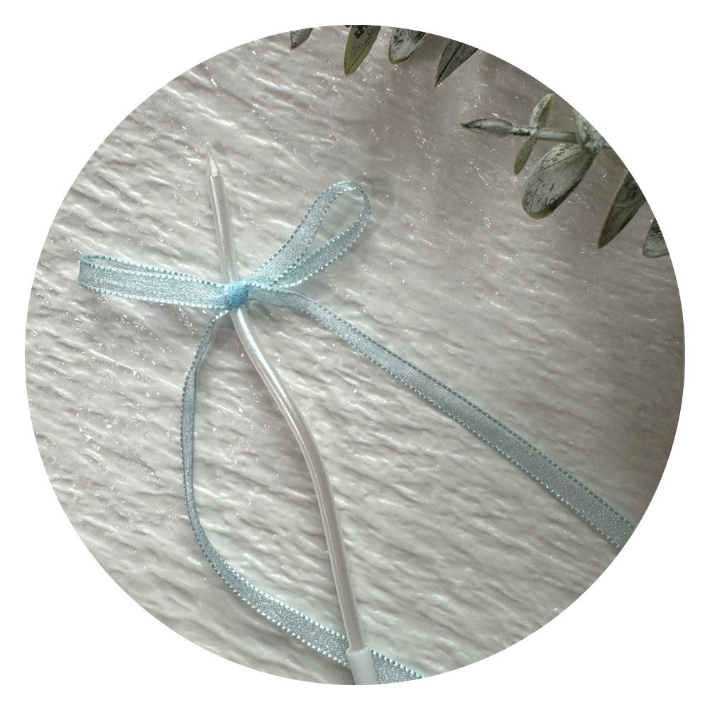 韓系ins大熱款🎀 透明感緞帶蝴蝶結蠟燭 纖細蠟燭 生日蠟燭 芭蕾風造型蠟燭-規格圖5