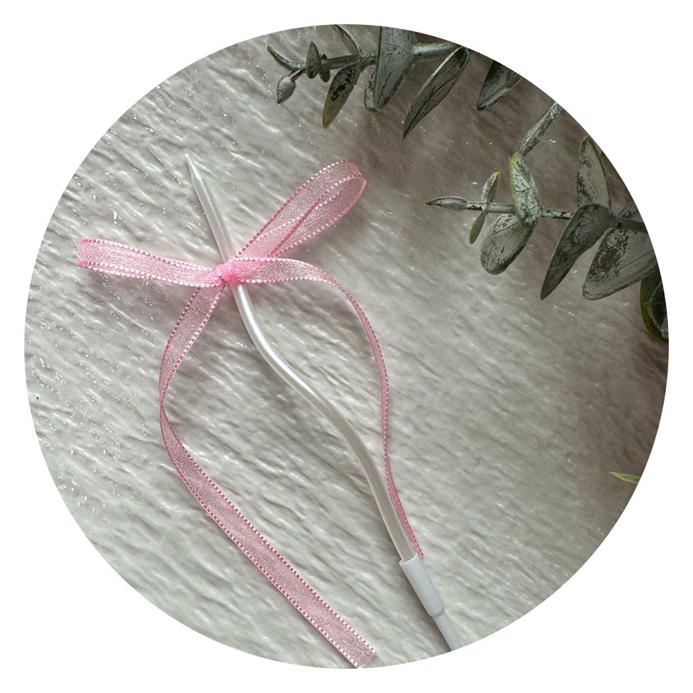 韓系ins大熱款🎀 透明感緞帶蝴蝶結蠟燭 纖細蠟燭 生日蠟燭 芭蕾風造型蠟燭-規格圖5