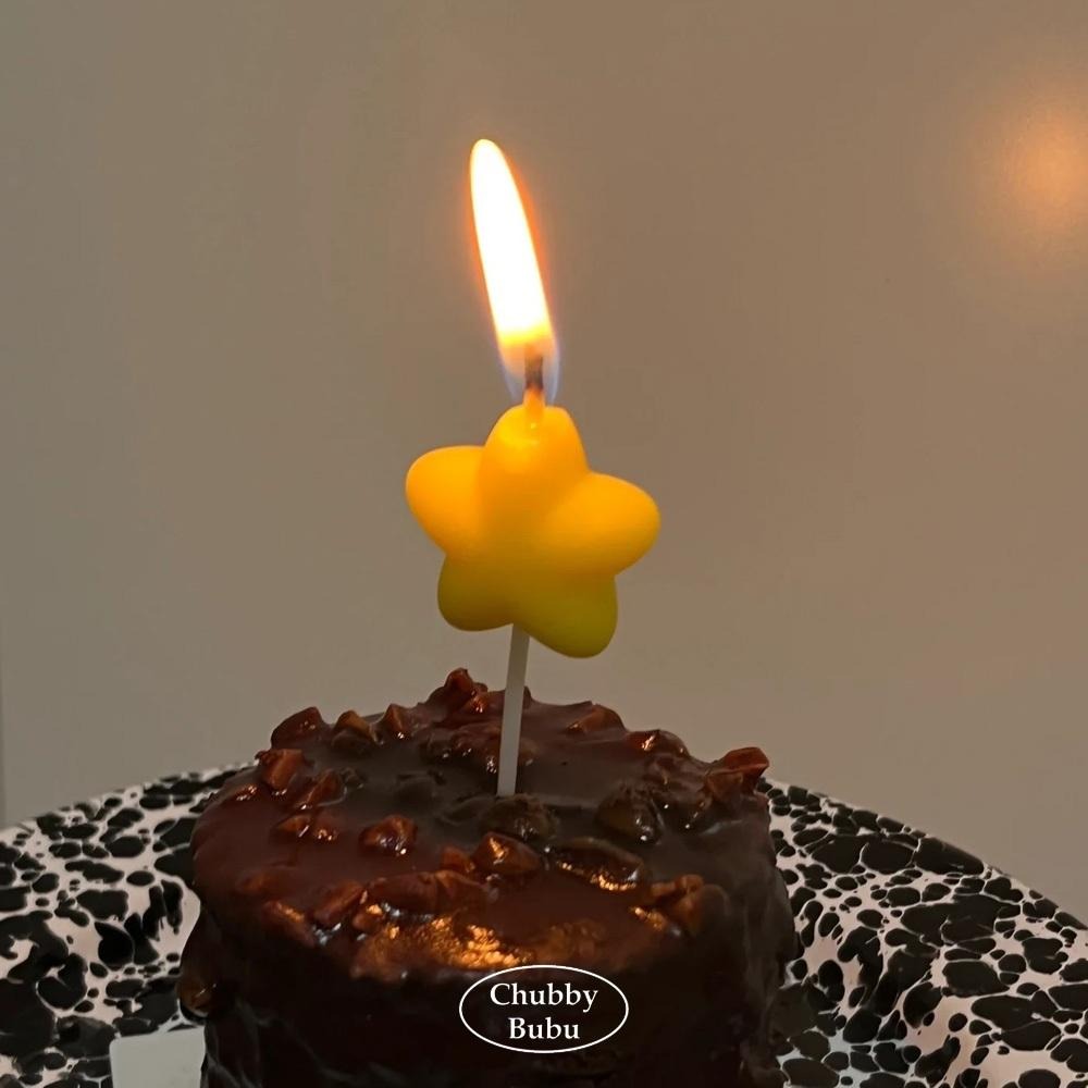 各種星星與月亮蠟燭⭐️ 胖嘟嘟的幸運之星 許願蠟燭 聖誕蠟燭 生日蠟燭 彌月派對 金屬色蠟燭-細節圖5