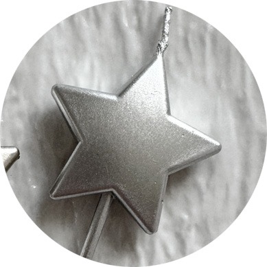 銀色・星星一支 (金屬漆面有小瑕疵)