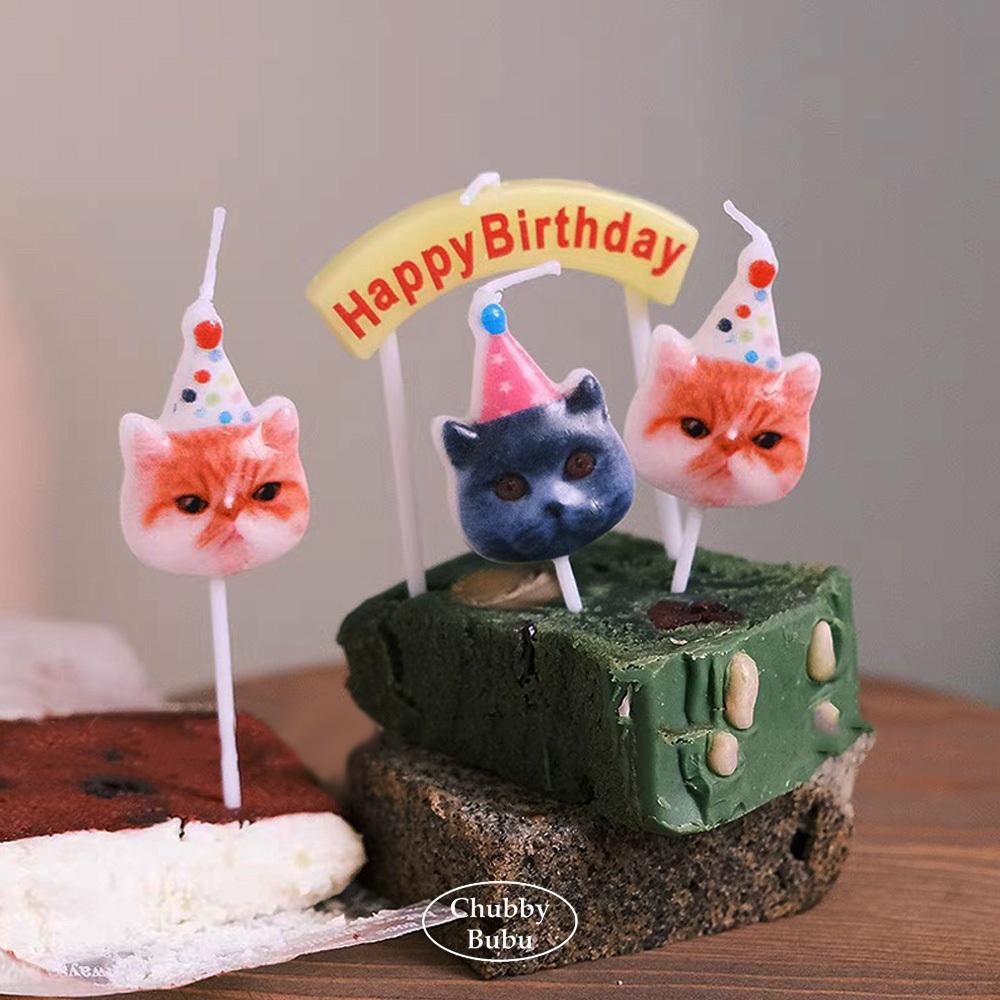 可選色🎉 可愛派對貓咪蠟燭 小貓造型蠟燭 貓奴必備 生日蠟燭 寵物慶生蠟燭-細節圖4