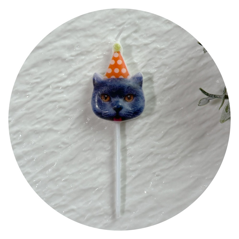 可選色🎉 可愛派對貓咪蠟燭 小貓造型蠟燭 貓奴必備 生日蠟燭 寵物慶生蠟燭-規格圖4