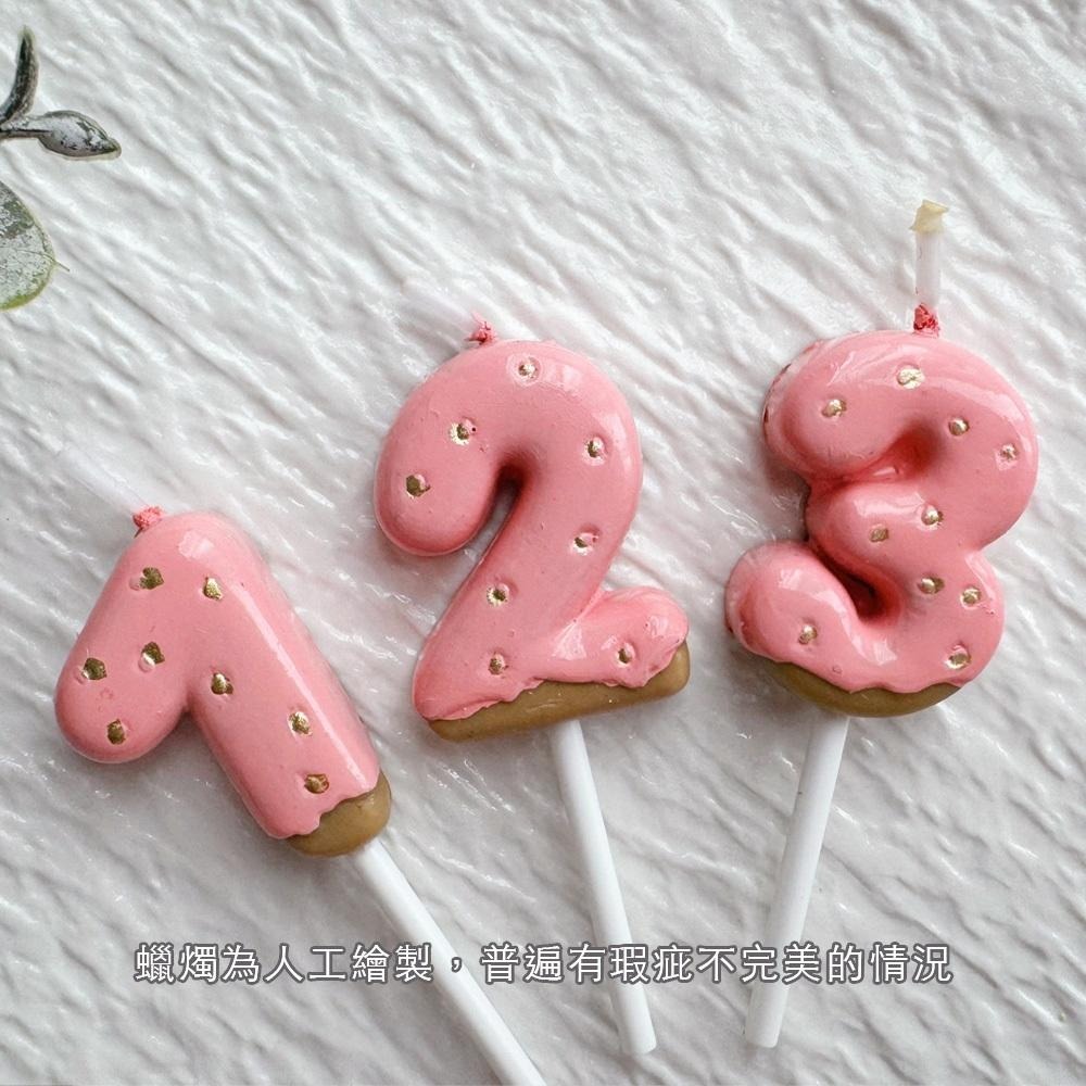 草莓巧克力餅乾造型數字蠟燭 生日蠟燭 情人節蠟燭 歲數蠟燭 彌月蠟燭 百日宴蠟燭-細節圖2