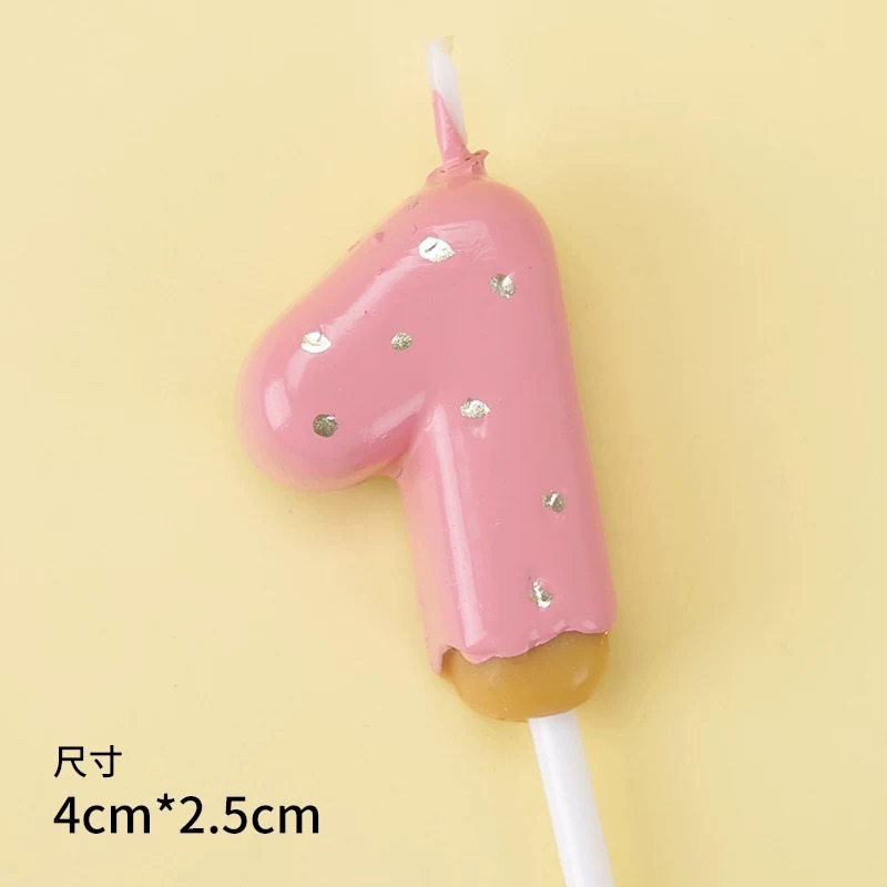 草莓巧克力餅乾造型數字蠟燭 生日蠟燭 情人節蠟燭 歲數蠟燭 彌月蠟燭 百日宴蠟燭-規格圖5