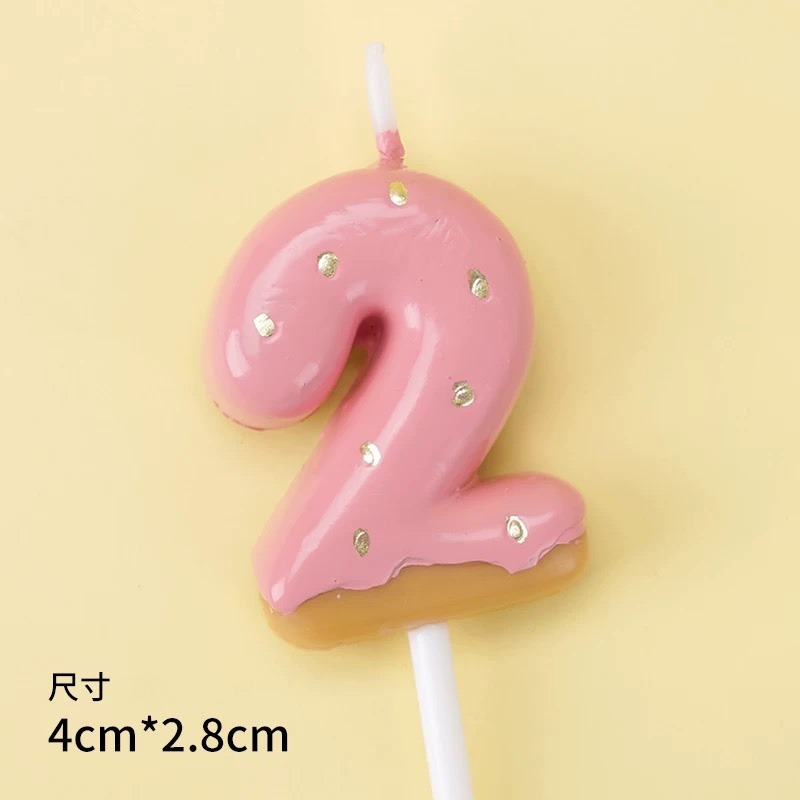 草莓巧克力餅乾造型數字蠟燭 生日蠟燭 情人節蠟燭 歲數蠟燭 彌月蠟燭 百日宴蠟燭-規格圖5