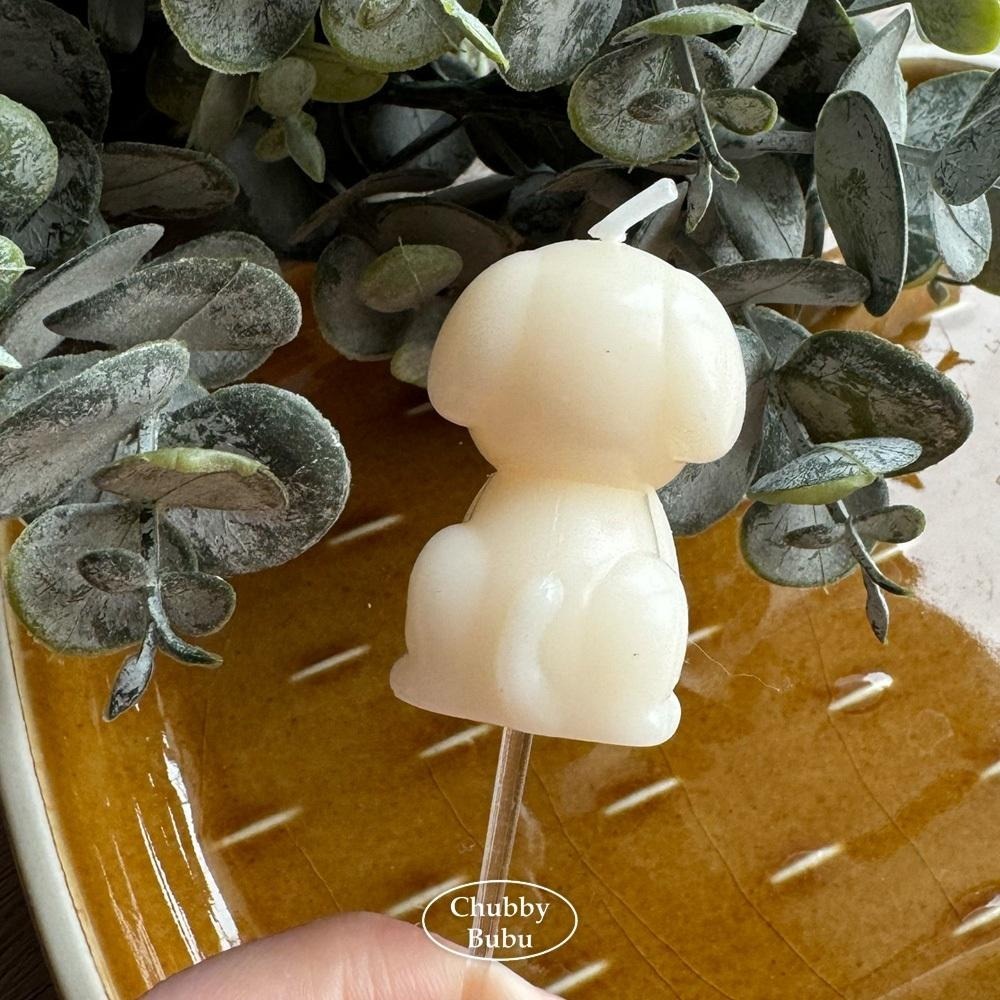 韓國ins奶白無辜小狗蠟燭🐶 狗狗生日蠟燭 許願蠟燭-細節圖3