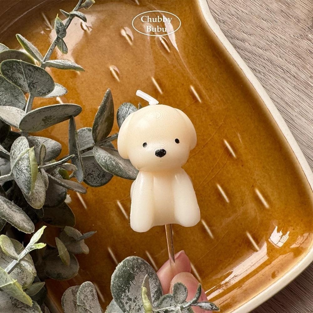 韓國ins奶白無辜小狗蠟燭🐶 狗狗生日蠟燭 許願蠟燭-細節圖4