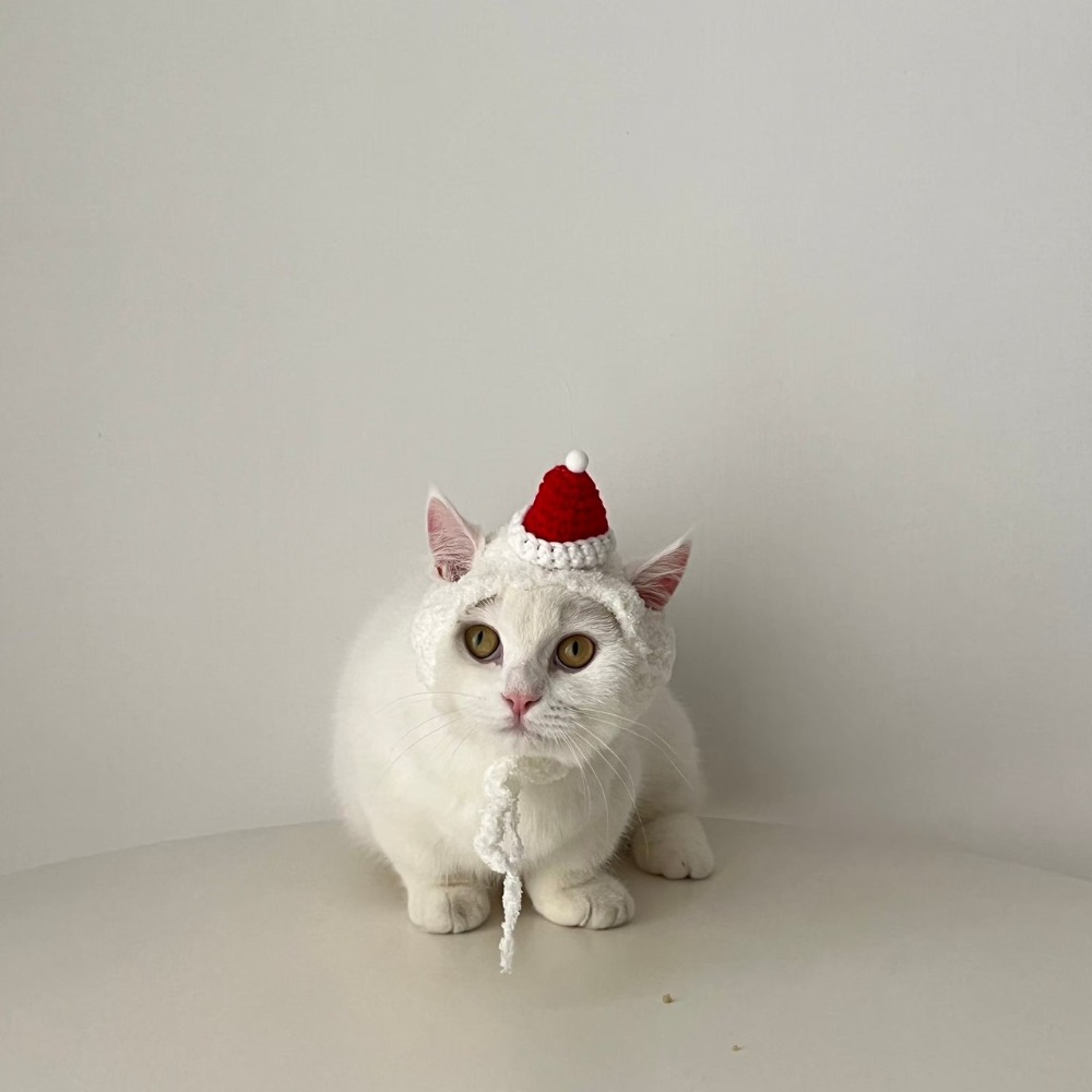 白色頭頂聖誕帽