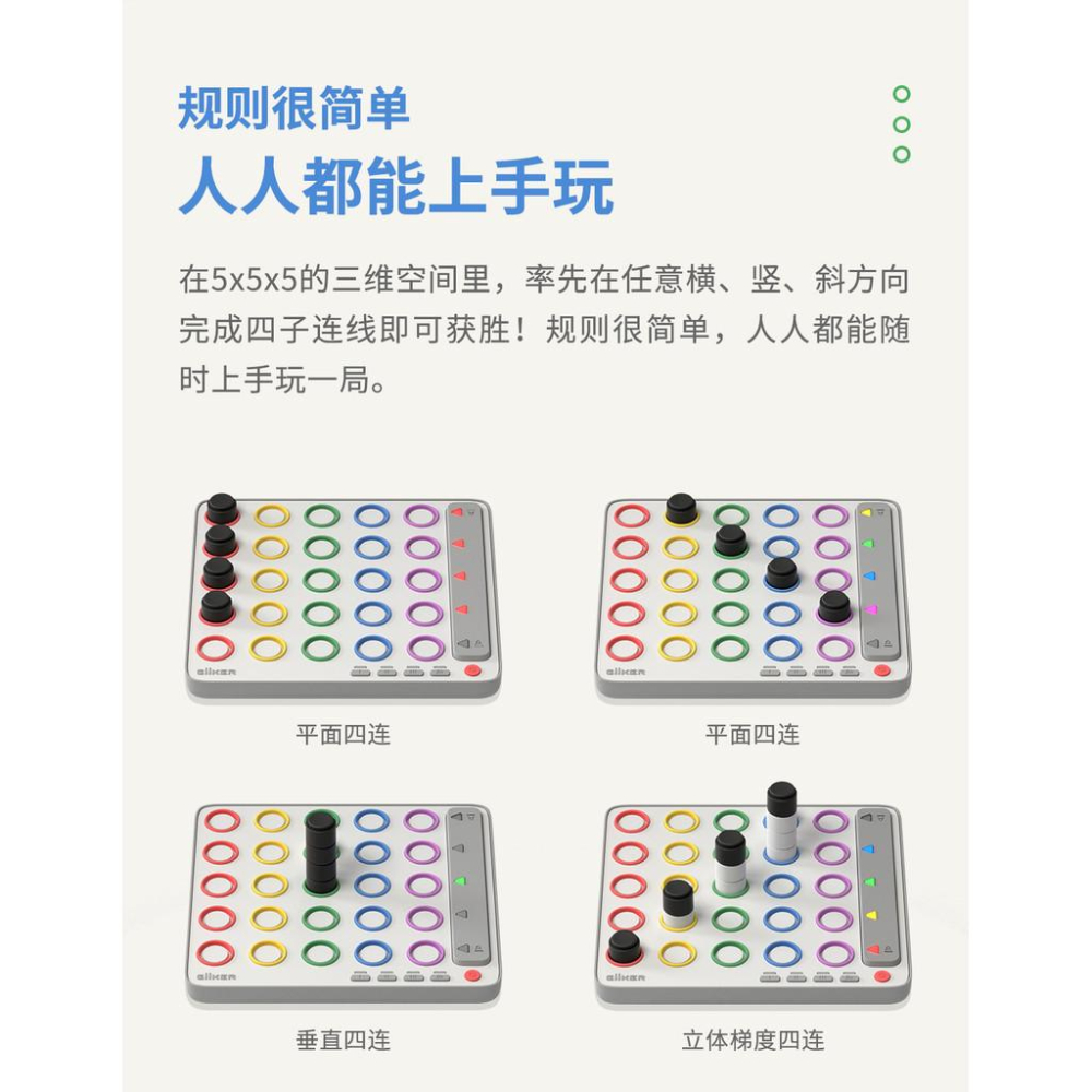 【💖愛選購】GiiKER計客智能空間立體四子棊兒童電子棊類桌遊益智玩具親子遊戲-細節圖8