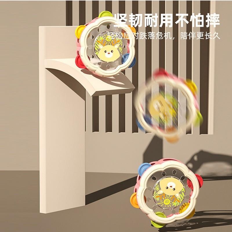 【💖愛選購】兒童手拍鼓嬰幼兒打擊樂器拍拍鼓寶寶益智早敎手搖鈴鼓玩具 益智早敎 玩具-細節圖3