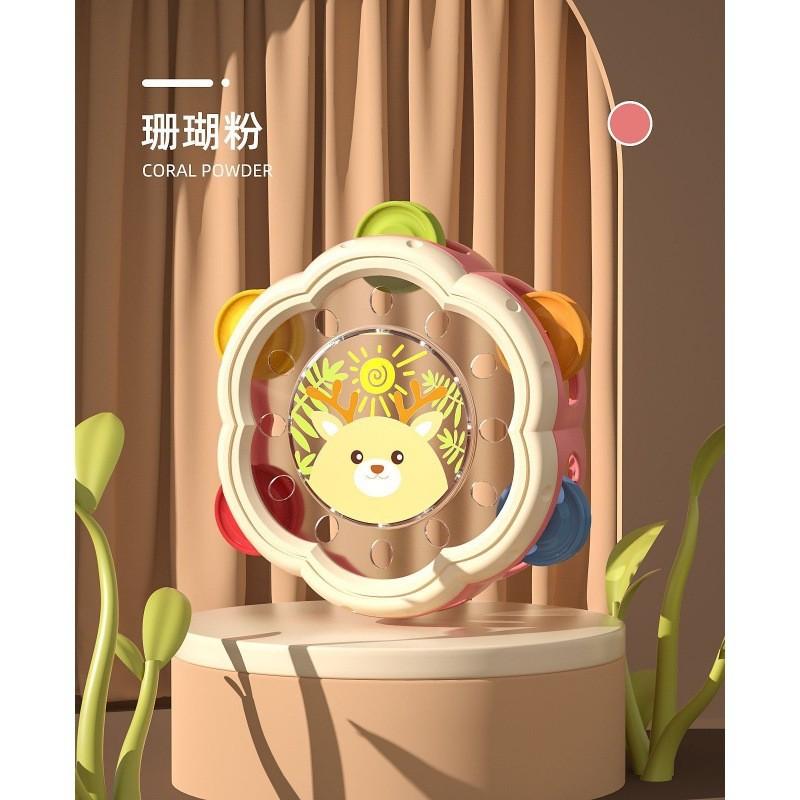 【💖愛選購】兒童手拍鼓嬰幼兒打擊樂器拍拍鼓寶寶益智早敎手搖鈴鼓玩具 益智早敎 玩具-細節圖6