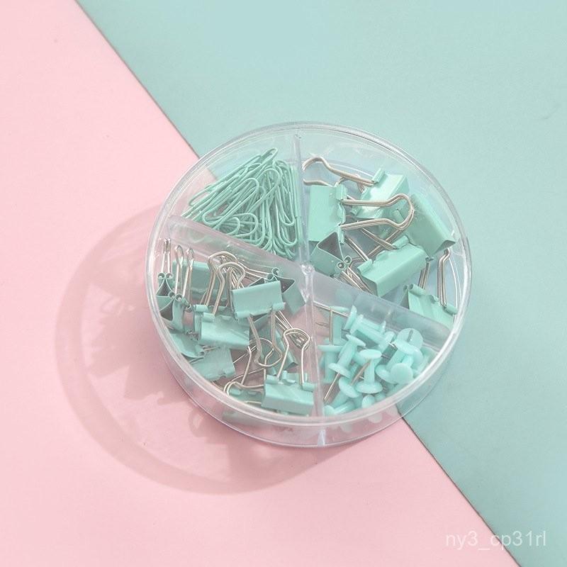 【💖愛選購】韓國長尾夾套裝辦公文具用品學生可愛曲別針工字釘迴形針文件夾子 文件 文具 釘 夾 長尾夾 樂譜夾 合約夾-細節圖7