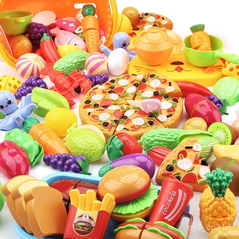 【💖愛選購】兒童水果切切樂玩具女孩過家家生日蛋糕披薩蔬菜寶寶切菜廚房套裝 廚房 蛋糕 家家酒 切切樂 toy 切水果-細節圖2