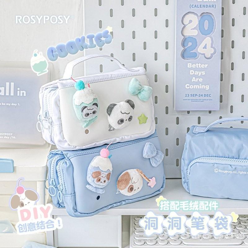 【💖愛選購】洞洞曲奇筆袋 女生DIY毛絨玩偶大容量文具袋 筆袋 玩偶 筆袋大容量 大容量筆袋 毛絨筆袋 造型筆袋-細節圖3