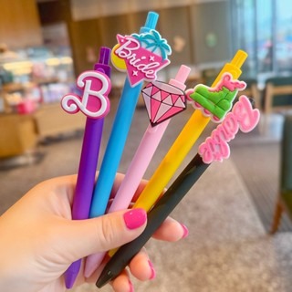 韓係滑闆鞋磚石字母卡通亞剋力貼片中性筆粉色女生高顔值按動式 w-規格圖9