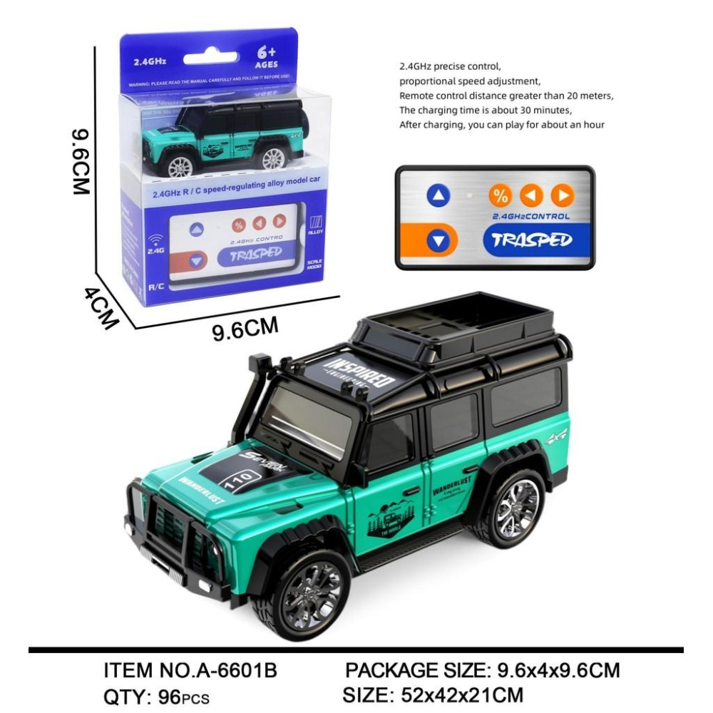 【💖愛選購】迷你遙控車玩具2.4G燈光可調速帶掛車仿真模型1:64閤金車玩具 玩具車 遙控車 玩具-細節圖9