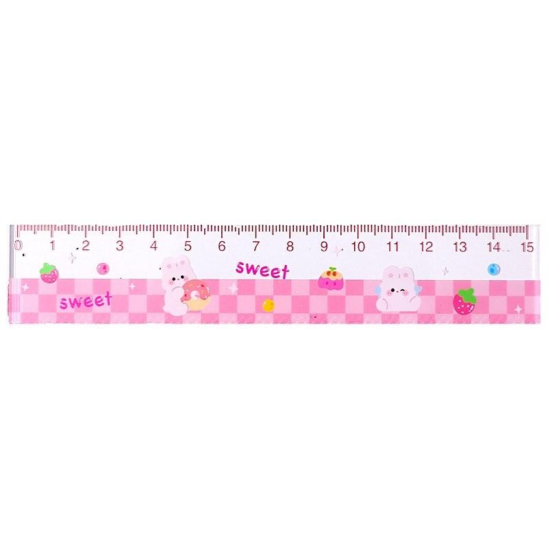 【💖愛選購】可愛卡通壓克力尺子中小學生直尺美術繪畫刻度尺測量工具 尺 工具 螢光尺 比例尺 畫畫工具 萬花尺 美術-細節圖5