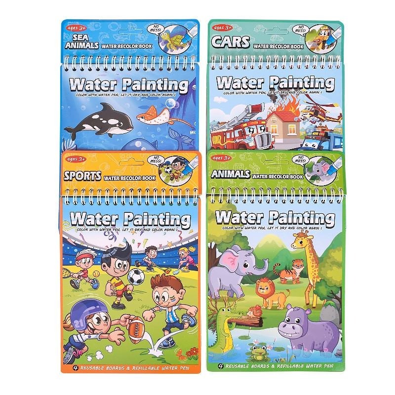 兒童魔法水畵冊可重複使用清水畵本寶寶畵冊塗鴉本早敎玩具 L-細節圖5