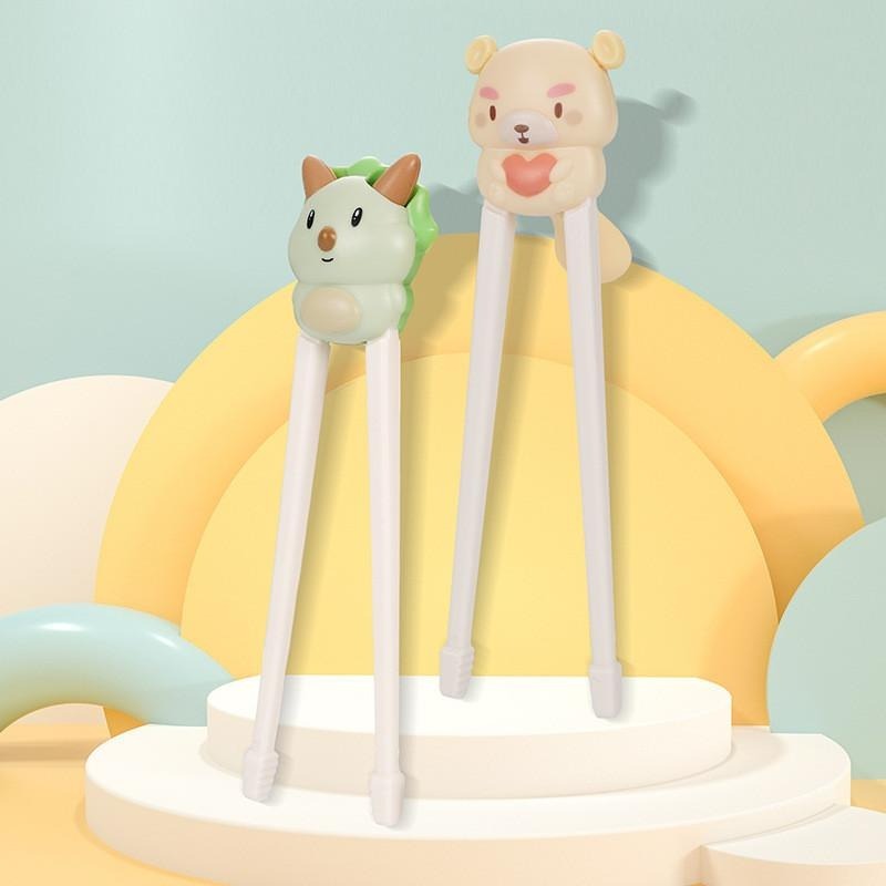兒童練習筷 訓練筷 虎口定位防滑款 喫飯學習筷 幼兒園 輔助筷 卡通套裝 學習筷 兒童筷子 輔助筷練習 w-細節圖2