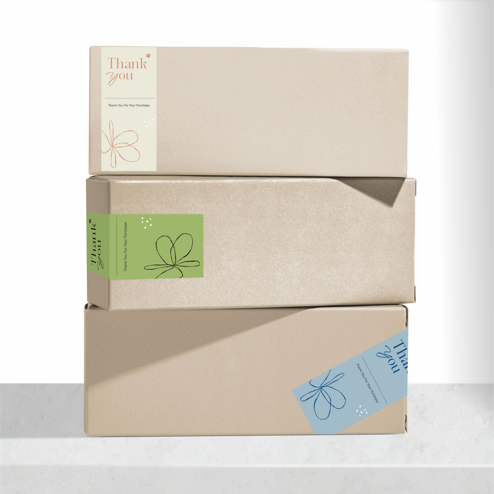 【現貨】插畫感謝貼紙|出貨貼紙.包裝封口貼紙.禮物貼紙-50入.可客製.-細節圖2