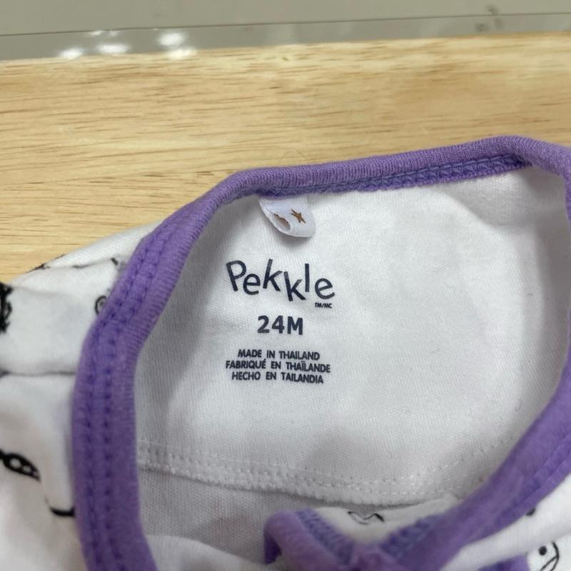 二手 (24m) pekkle 小兔子長袖連身睡衣-細節圖4