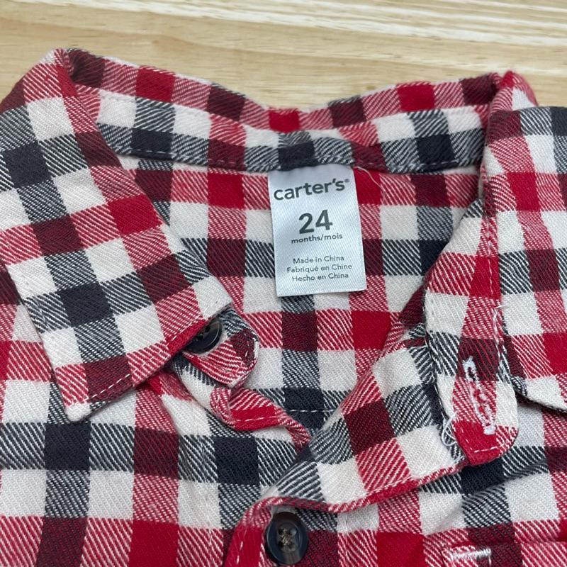 二手 (24m) carter’s 卡特 長袖格紋襯衫-細節圖3