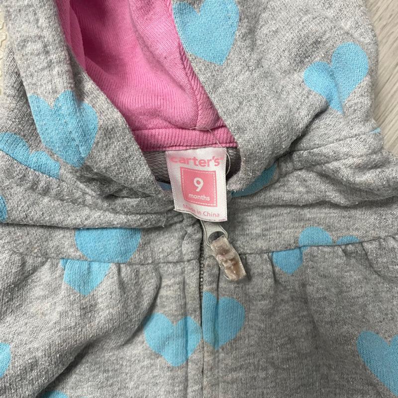 二手 (9m) carter’s 卡特 愛心連帽外套-細節圖4