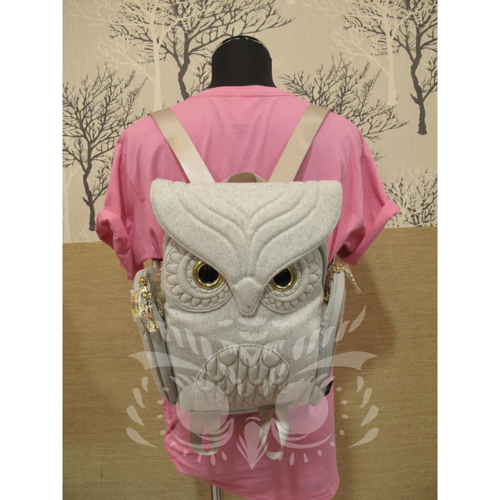 【私訊訂有折扣】羊毛貓頭鷹後背包(S) 香港Morn Creations購實品拍攝🌟最特別的禮物都在奧爾思🌟-細節圖2