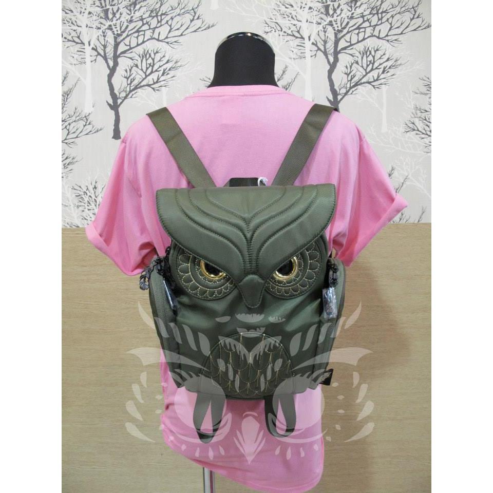 【私訊訂有折扣】金線貓頭鷹後背包(Ｓ) ，香港潮牌Morn Creations授權，非代購實品拍攝，OW-386-細節圖3