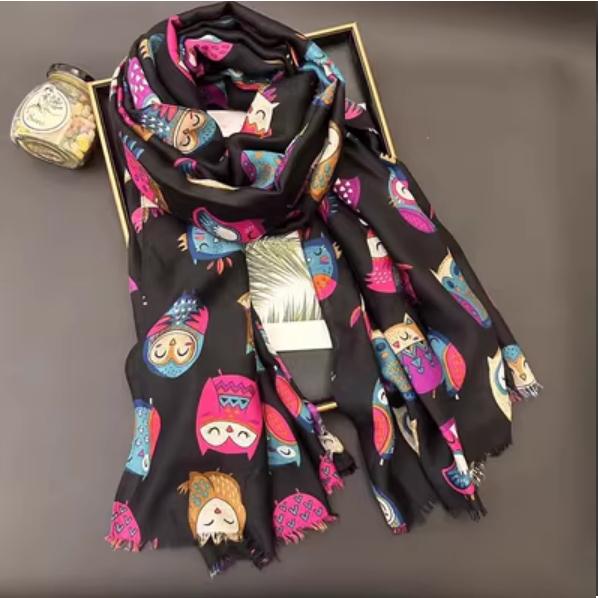 波西米亞風貓頭鷹披肩，有５色可以選擇～最特別的禮物都在奧爾思～-細節圖2