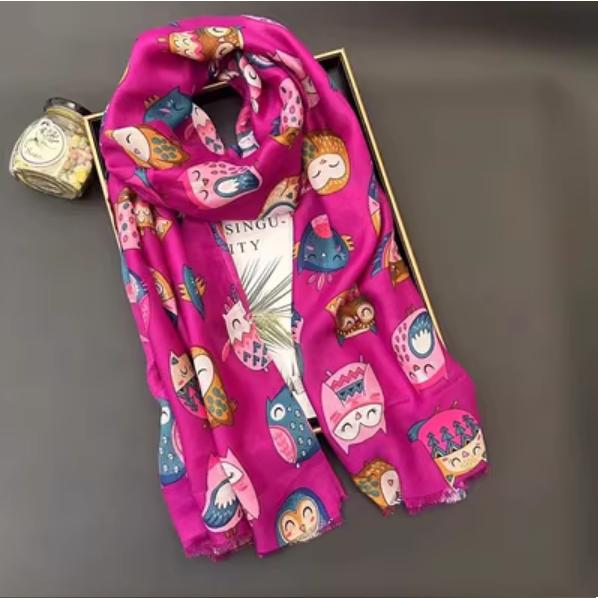 波西米亞風貓頭鷹披肩，有５色可以選擇～最特別的禮物都在奧爾思～-細節圖3