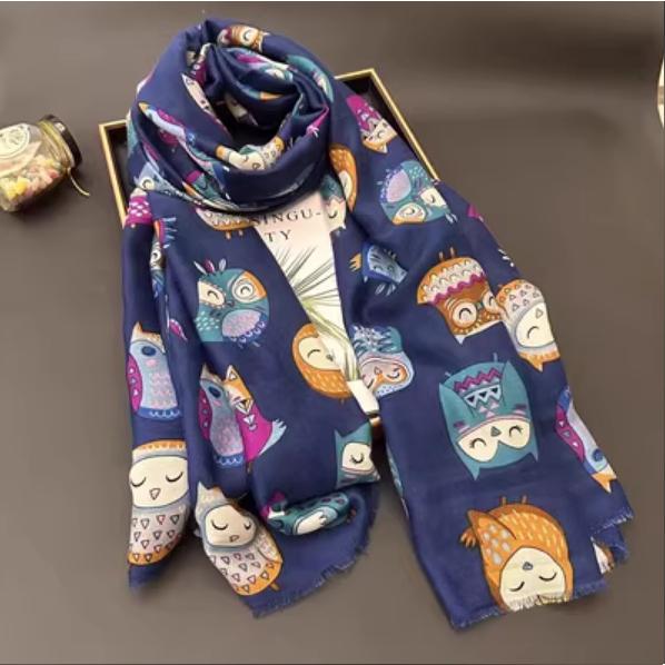 波西米亞風貓頭鷹披肩，有５色可以選擇～最特別的禮物都在奧爾思～-細節圖5