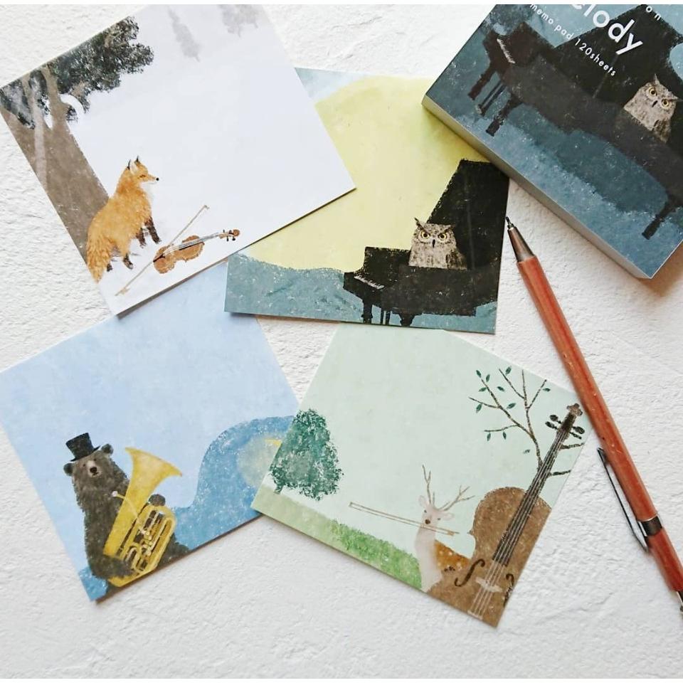 日本月夜貓頭鷹便條紙，一本有4種圖案～最特別的禮物都在奧爾思～-細節圖2