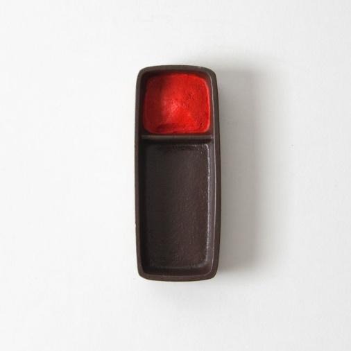 日本馬場忠寬職人鐵器，貓頭鷹鑄鐵長型印台(棕)，升官發財好寓意🌟最特別的禮物都在奧爾思🌟-細節圖3