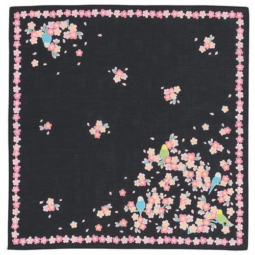 櫻花與鸚鵡手帕方巾，輕薄好攜帶～最特別的禮物都在奧爾思～-細節圖2