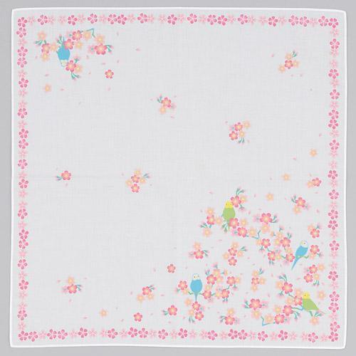櫻花與鸚鵡手帕方巾，輕薄好攜帶～最特別的禮物都在奧爾思～-細節圖3