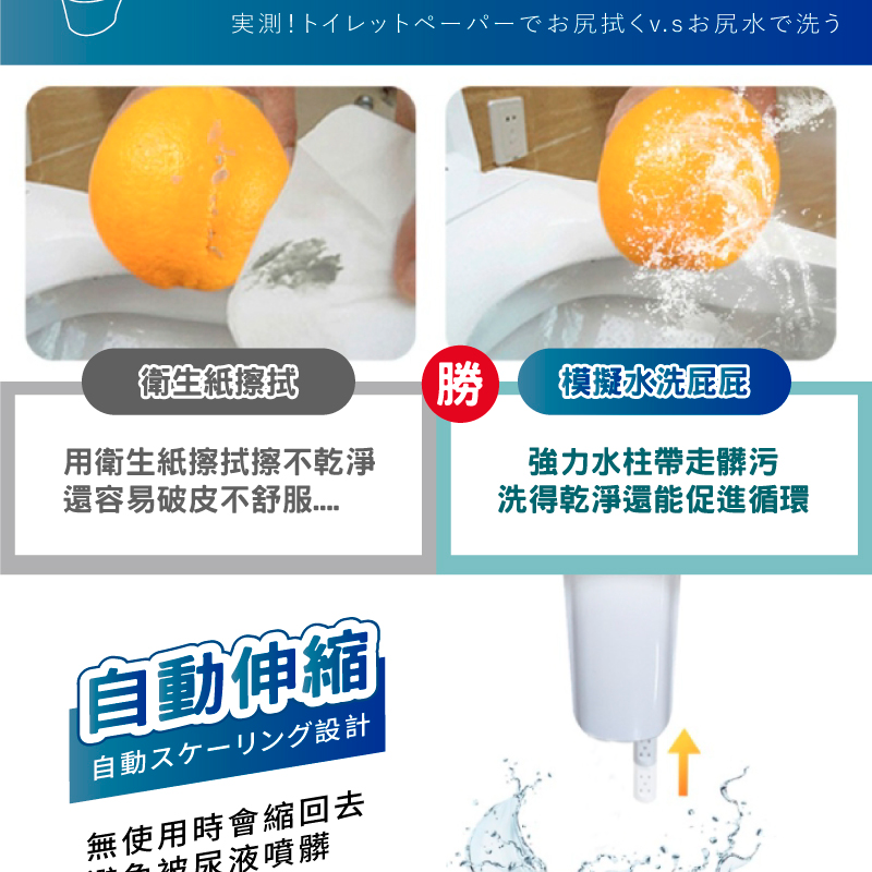 台灣現貨 免插電免治馬桶 免治馬桶座 洗淨便座 免治馬桶 免治馬桶座 婦洗器 洗屁屁機【AAA6820】-細節圖6