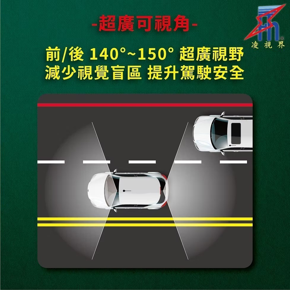 LSC-FH-9000A 11.8吋 電子後視鏡 分離式鏡頭｜中華民國專利M608086｜凌視界｜行車紀錄器-細節圖6